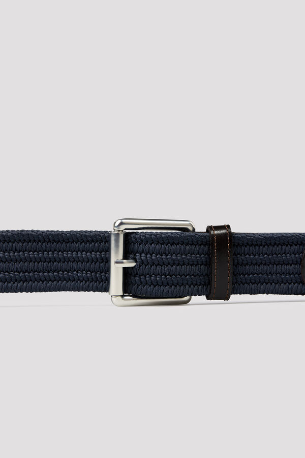 Cortefiel Elastic fabric belt Navy
