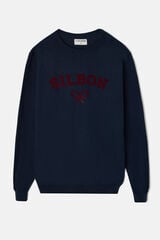 Silbon Crew neck jersey rackets Navy