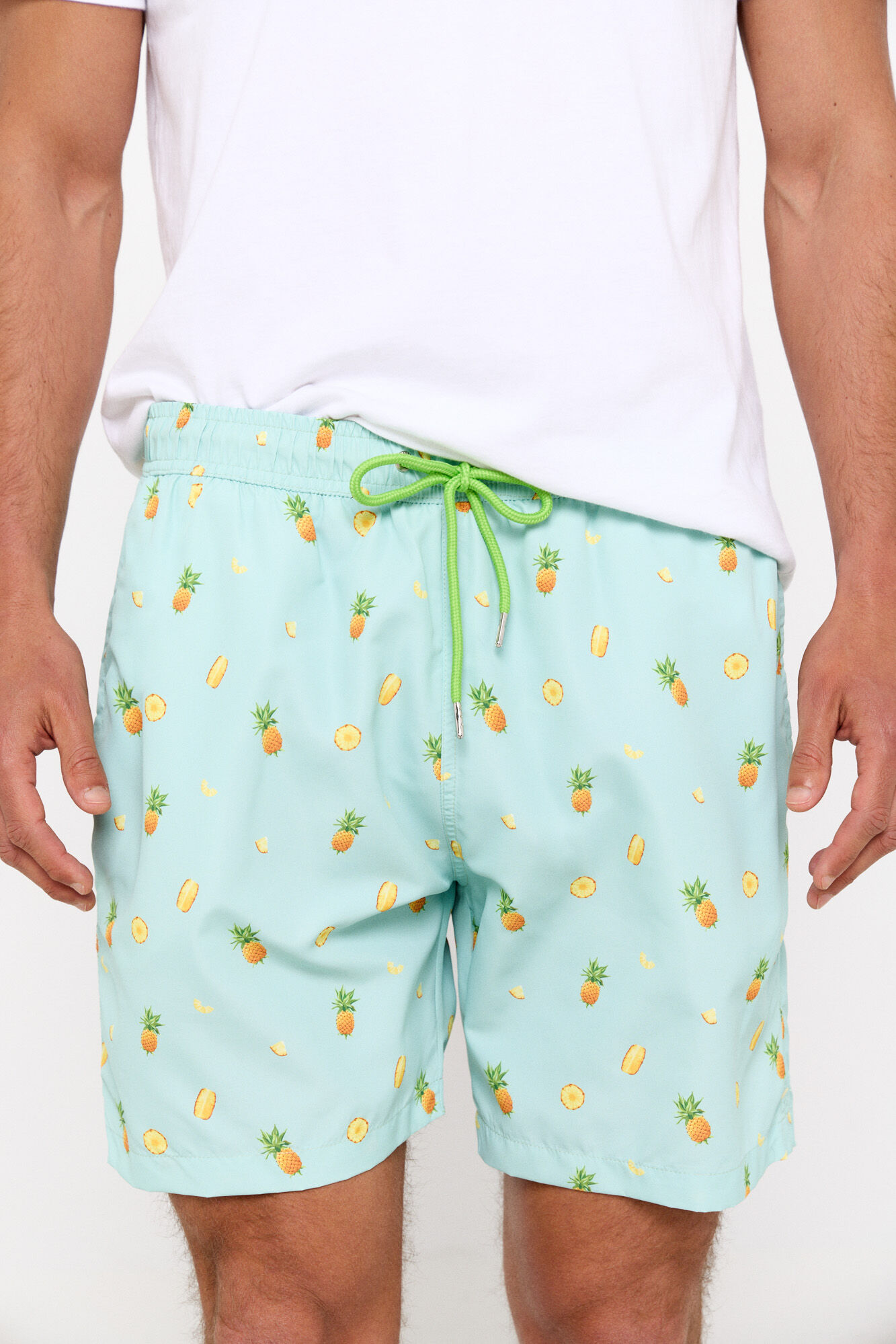 Pineapple swim shorts top