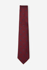 Cortefiel Natural silk tie Maroon