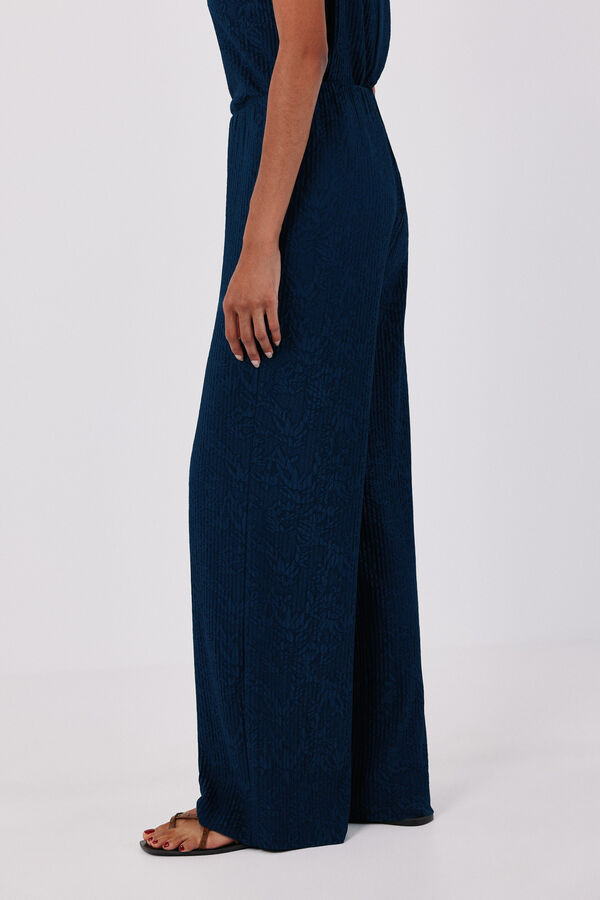 Cortefiel Satin-finish leggings Blue