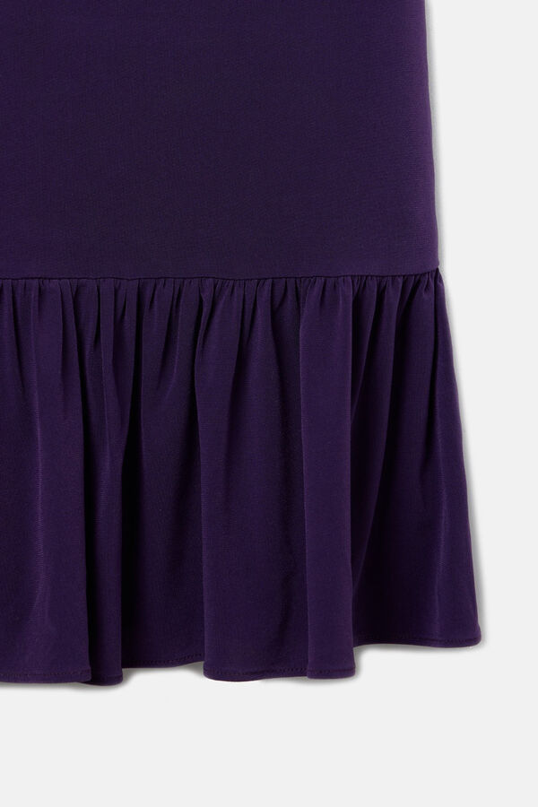 Silbon Vestido punto asimetrico Morado