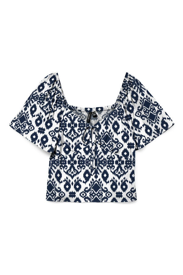 Vero Moda Top cropped de manga corta Azul marino