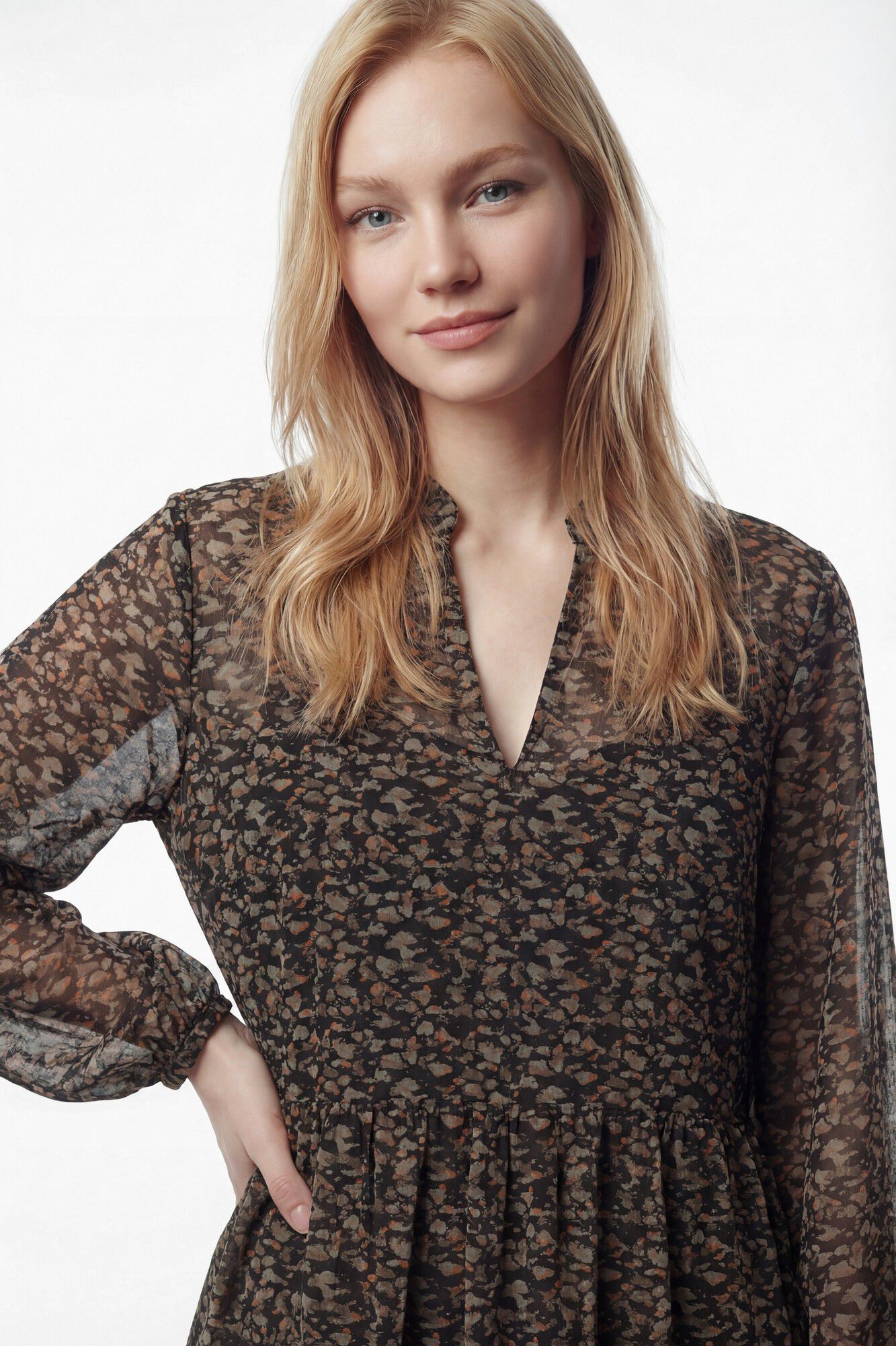 Vila Vestido curto de chiffon