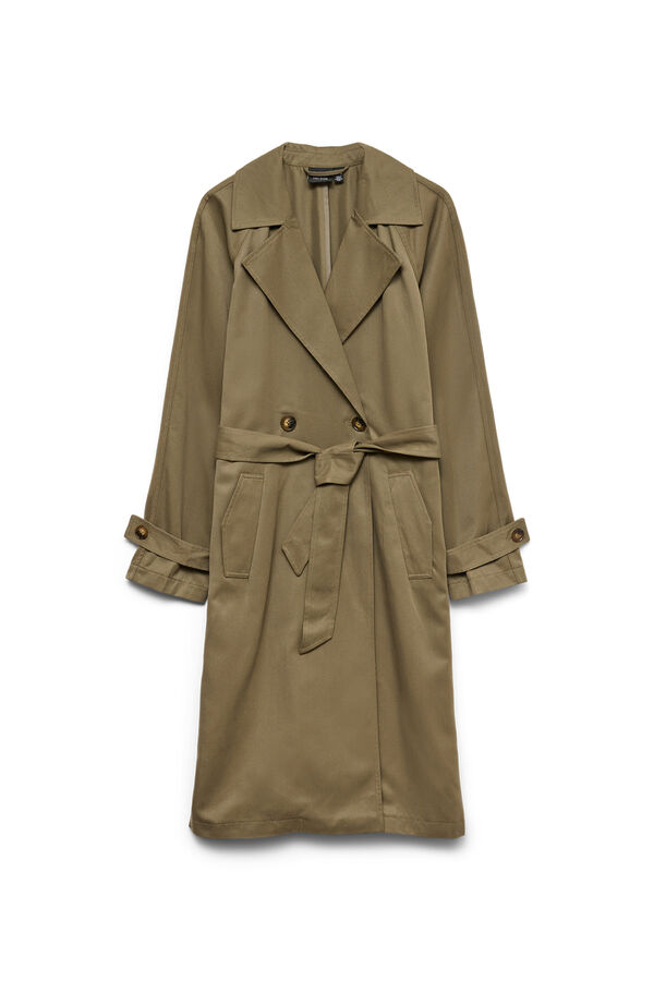 Vero Moda Gabardina midi de manga compridas Verde