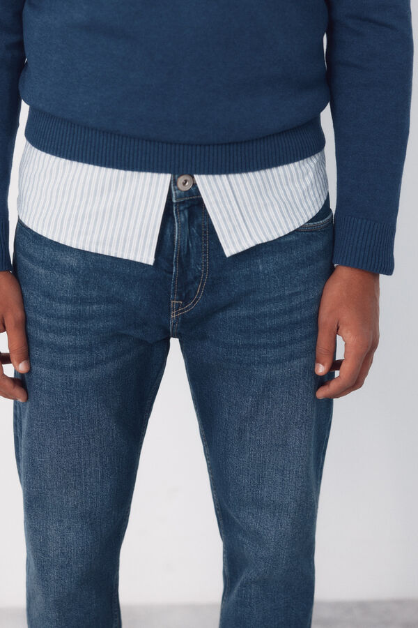 Cortefiel Regular-fit lightweight jeans Blue