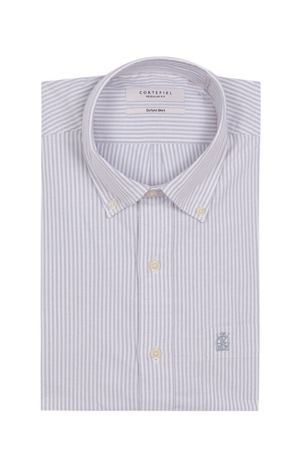 Cortefiel Camisa oxford riscas Azul