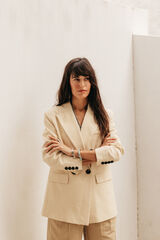 Slowlove Double-breasted blazer Beige