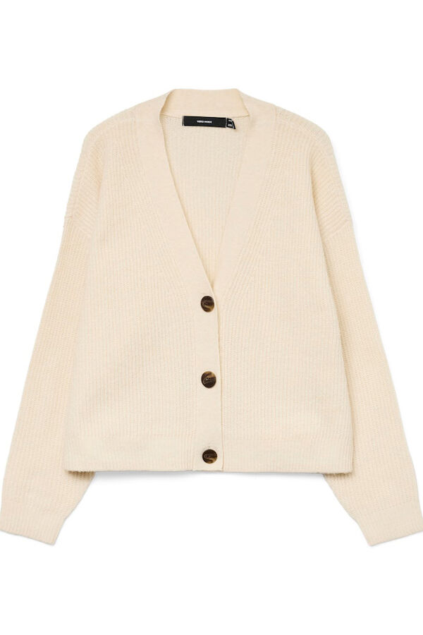 Vero Moda Casaco de malha curto de manga comprida  Tostado