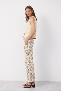 Cortefiel Linen trousers with gold buttons