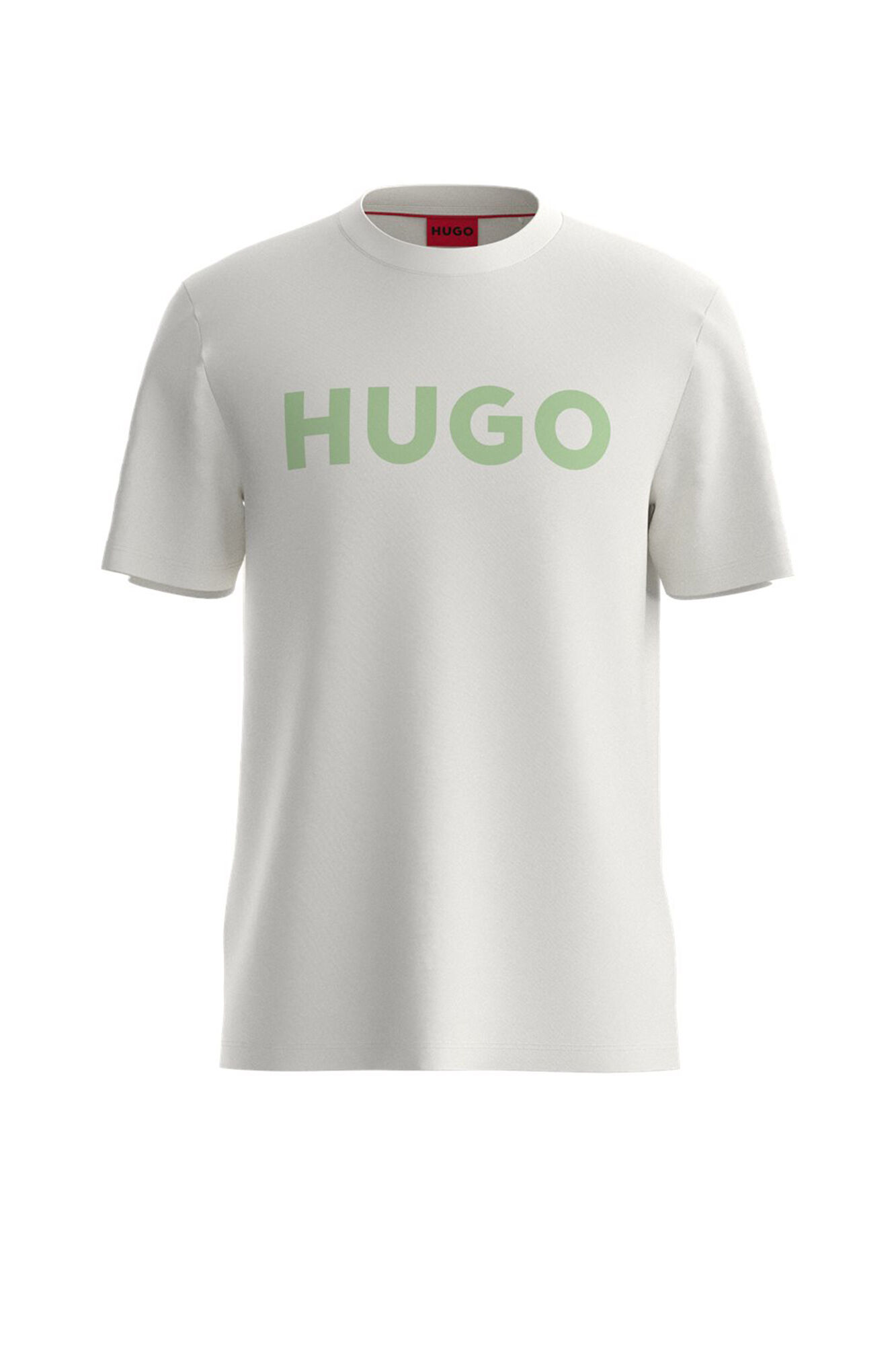 HUGO Camiseta regular fit en punto de algod&oacute;n con logo estampado