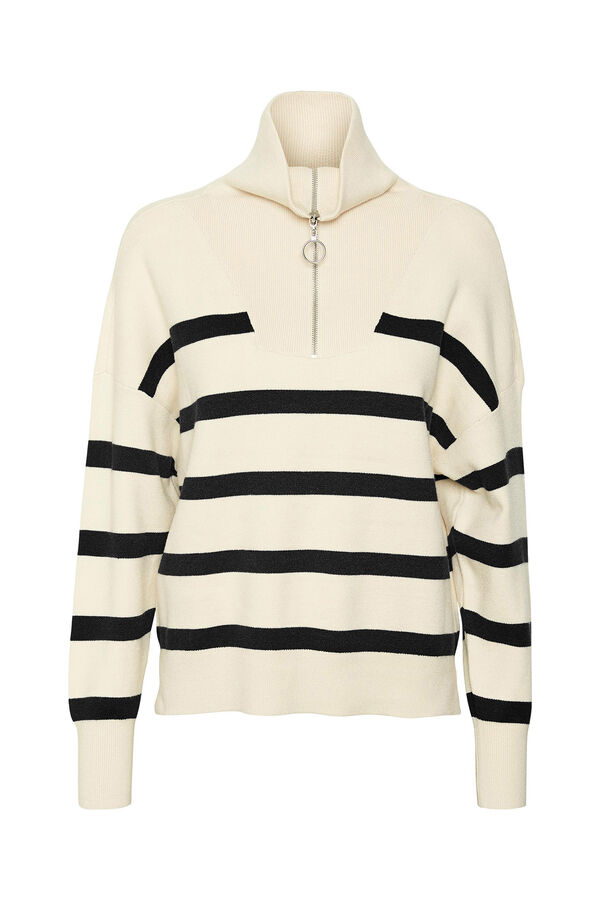 Vero Moda Camisola de manga comprida com fecho-éclair Cinzento