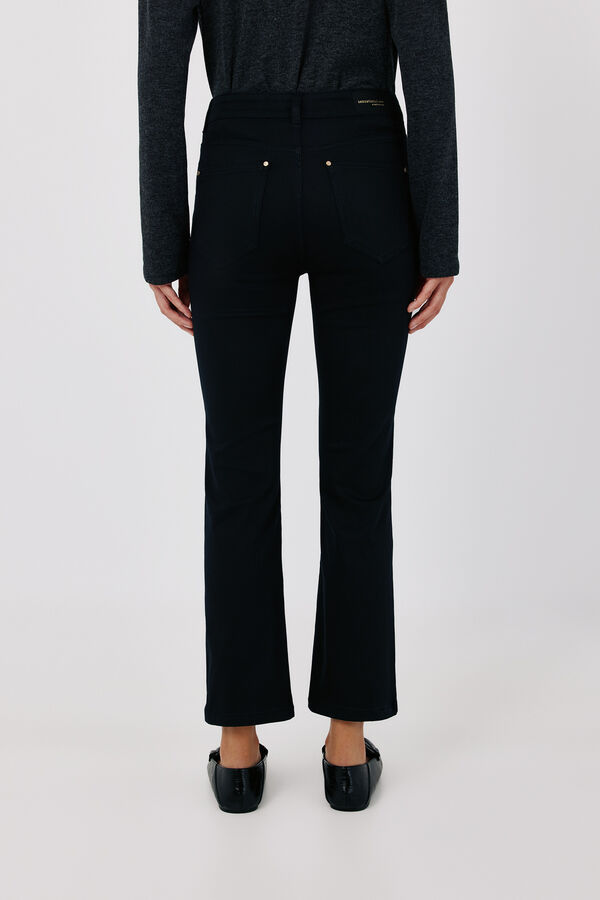 Cortefiel Sensational cropped flare jeans Black