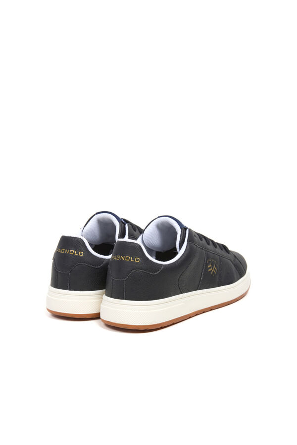Spagnolo Men's casual tennis sneakers Black