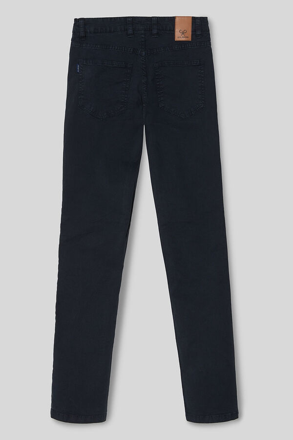 Cortefiel Casual navy blue five-pocket trousers Navy