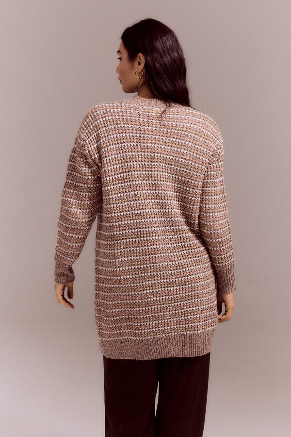 Cortefiel Multicoloured structured jersey-knit jacket Nude