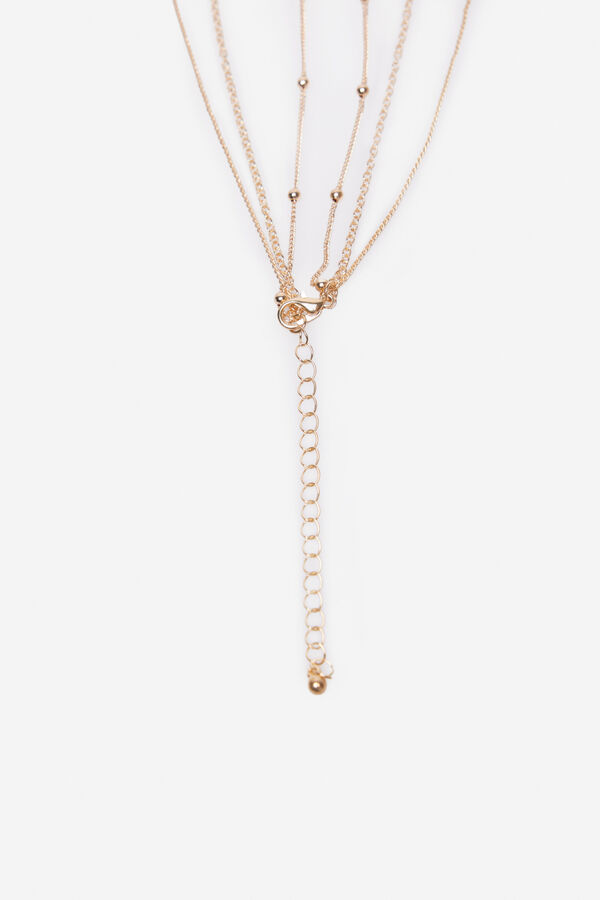 Cortefiel Triple pearl necklace White