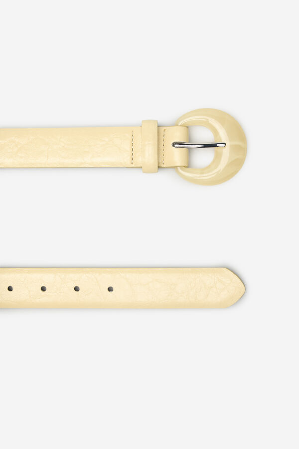 Cortefiel Basic rugged belt Nude