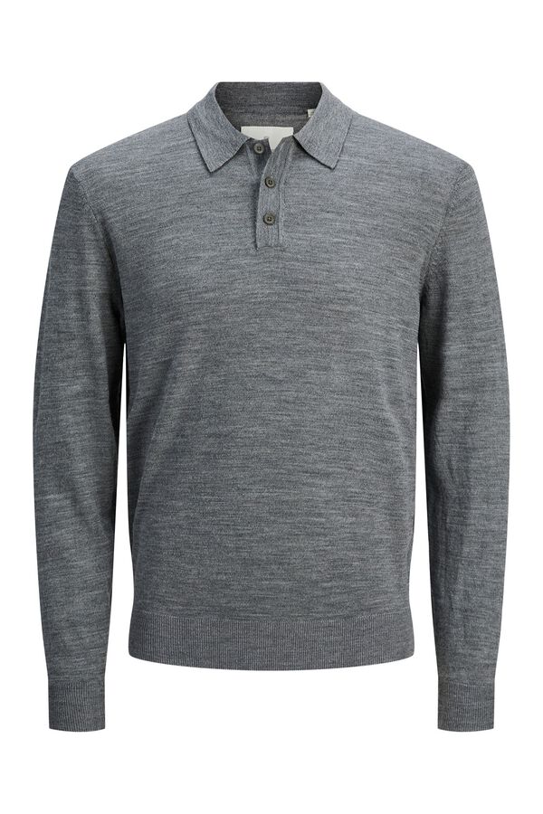 Jack & Jones Polo de malha merino Cinzento