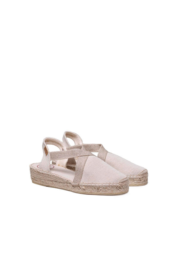 Toni Pons Alpercata de cunha baixa com el&aacute;sticos Ecru