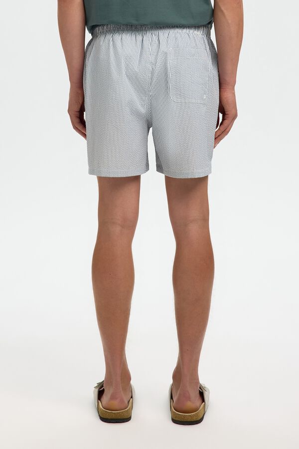 Selected Fato de banho liso Cinzento