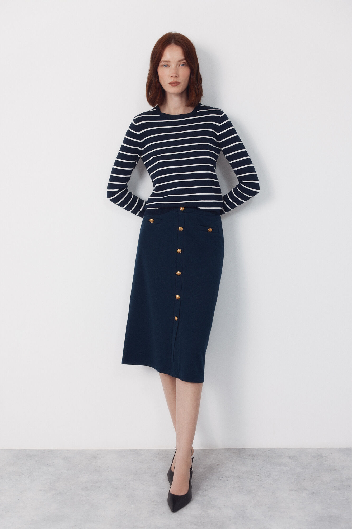 Cortefiel Jersey-knit -up buttons