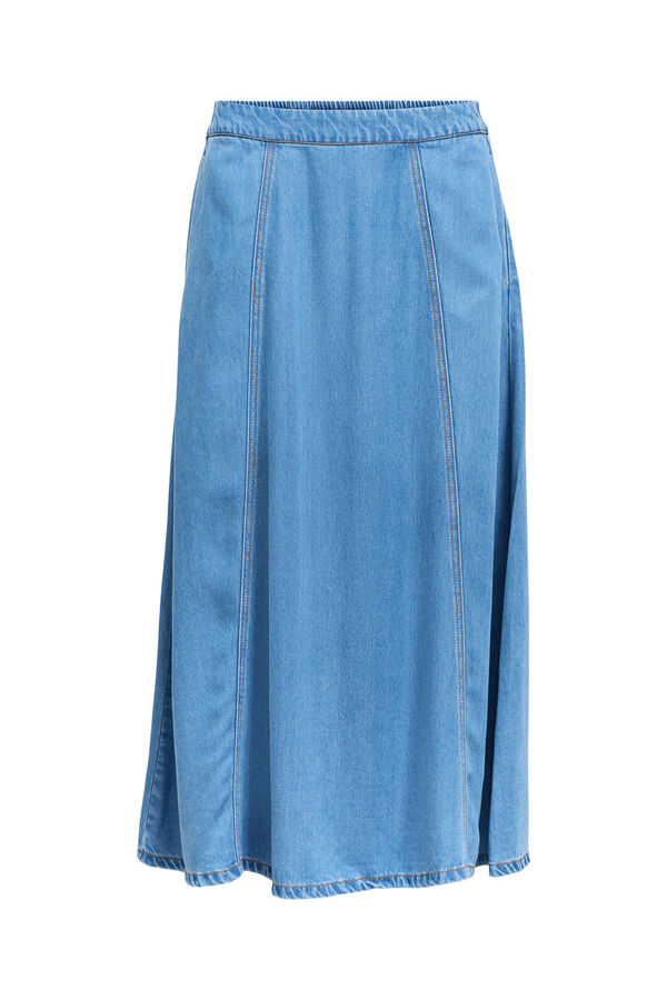 Object Saia midi em Tencel Azul