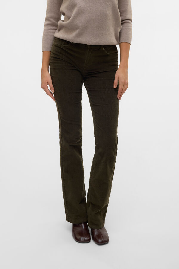 Vero Moda Calça calça boca de sino Verde