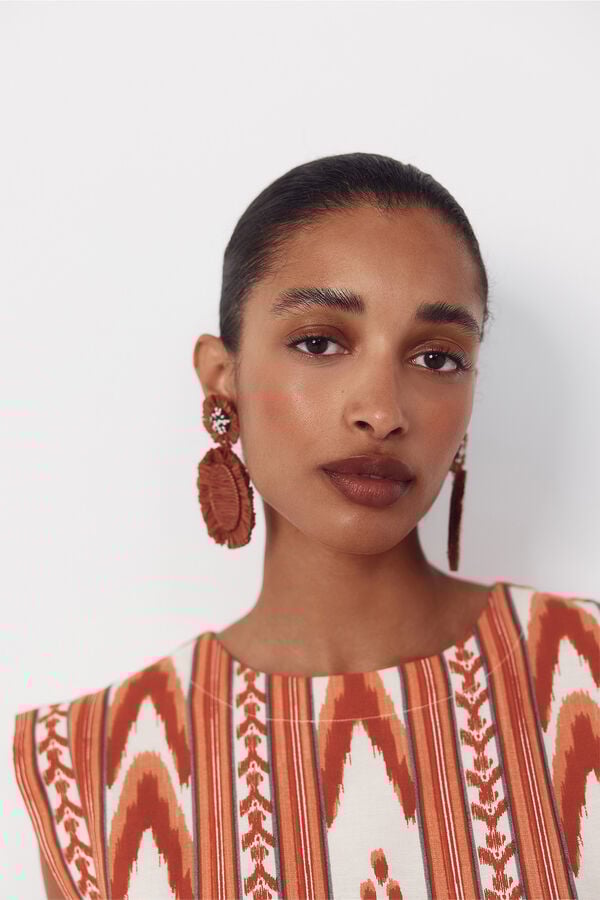 Cortefiel Printed top Printed red