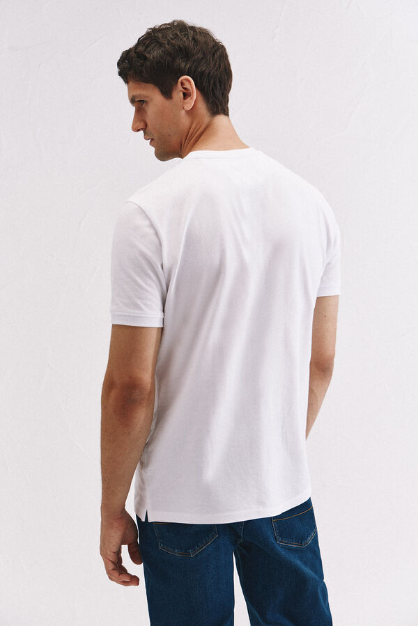 Cortefiel T-shirt básica piqué Branco