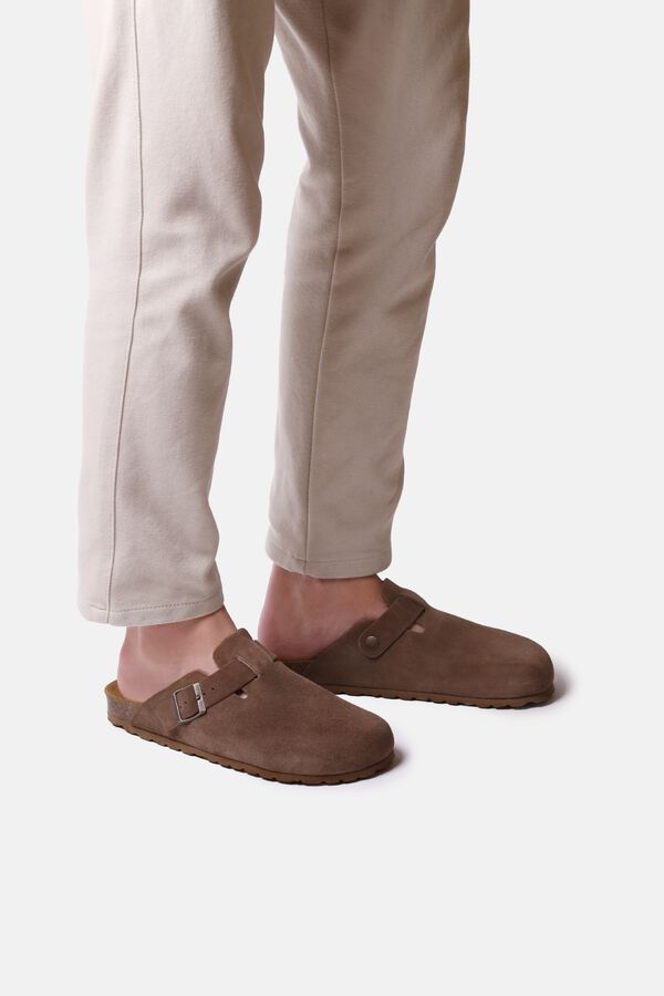 Toni Pons Zueco de hombre en serraje Beige