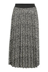 Vila Saia midi plissada estampada Cinzento