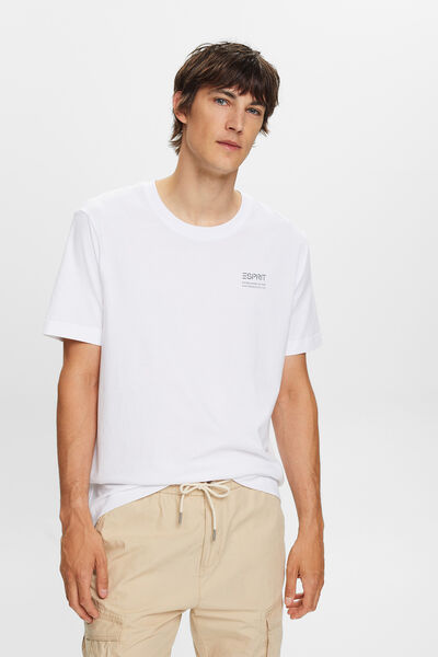 Cortefiel Camiseta básica logo algodón Blanco