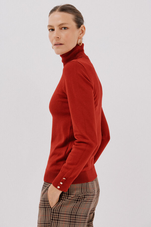 Cortefiel Short-sleeved jumper Red