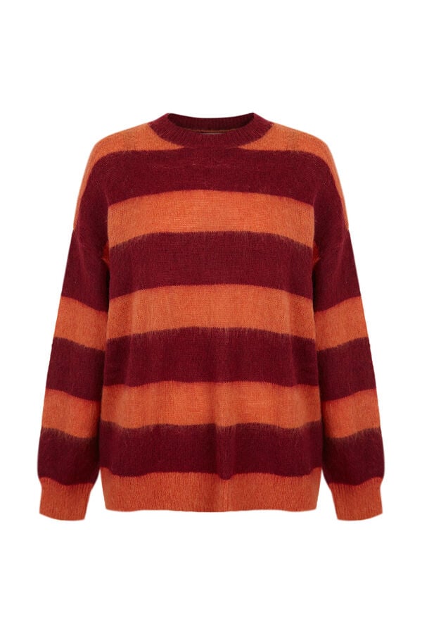 Cortefiel Striped jumper Red