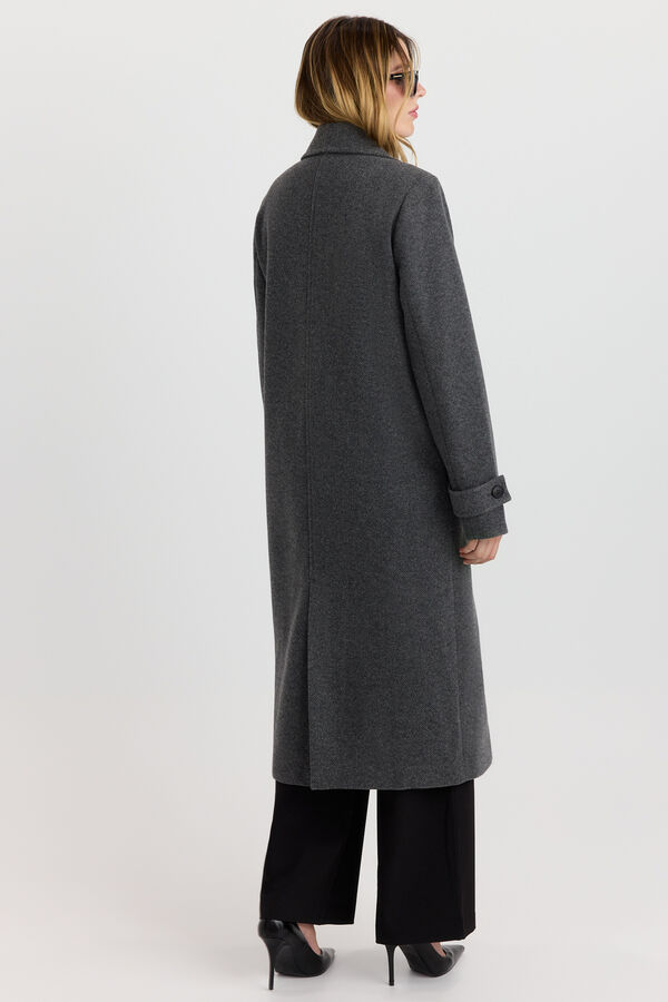 Vero Moda Sobretudo comprido cruzado Cinzento