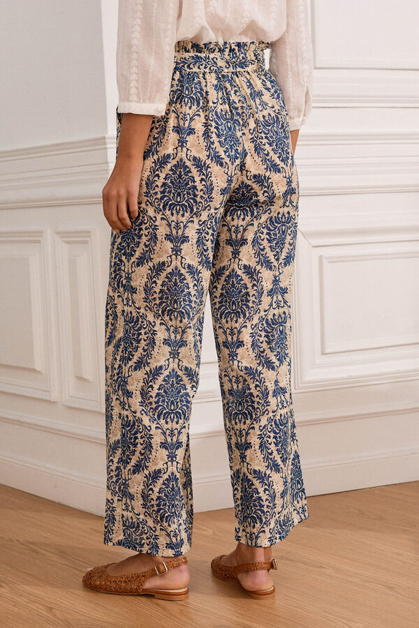 Cortefiel Betista printed trousers  Ivory