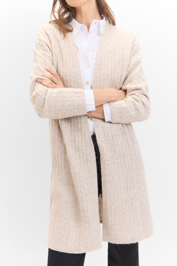 Cortefiel Cardigan ochos suave Beige