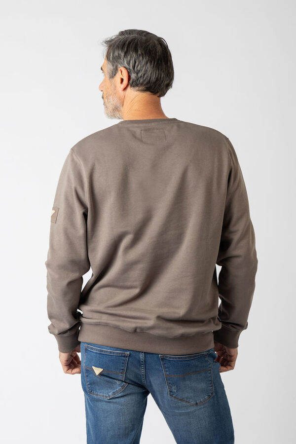 Privata Sweatshirt com gola redonda Tostado