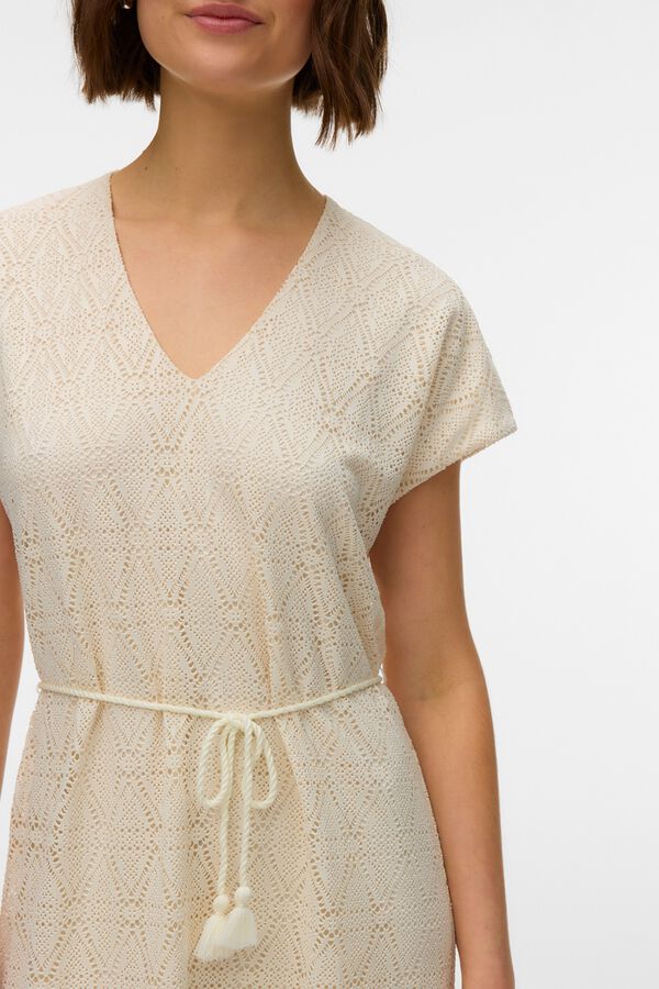 Vero Moda V-neck short dress Beige