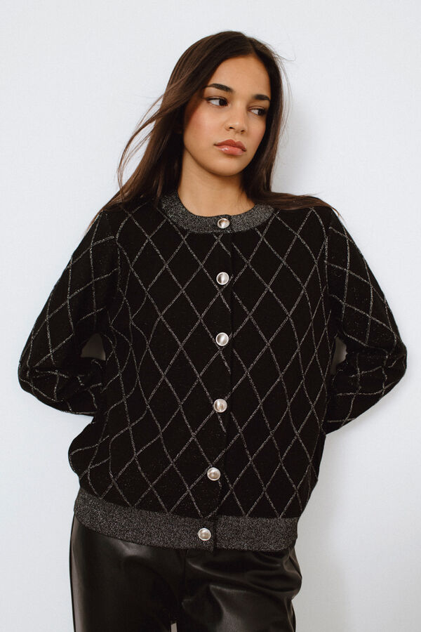 Vila Chaqueta c&aacute;rdigan con l&uacute;rex Negro