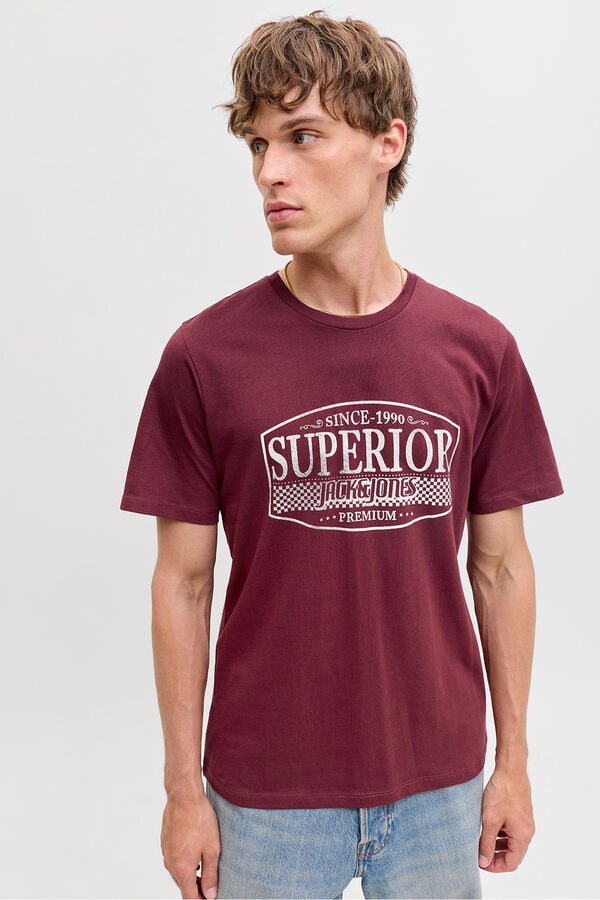 Jack & Jones T-shirt estampada à frente Vermelho