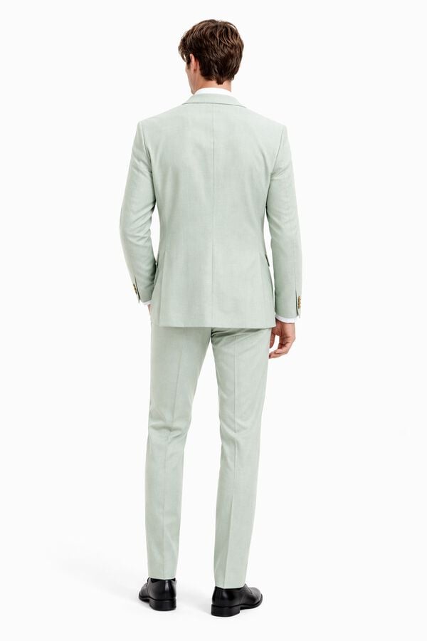 Selected Cal&ccedil;a de alfaiataria Slim Fit Verde