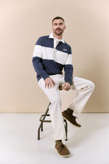 OOTO Polo de rugby de manga comprida Azul