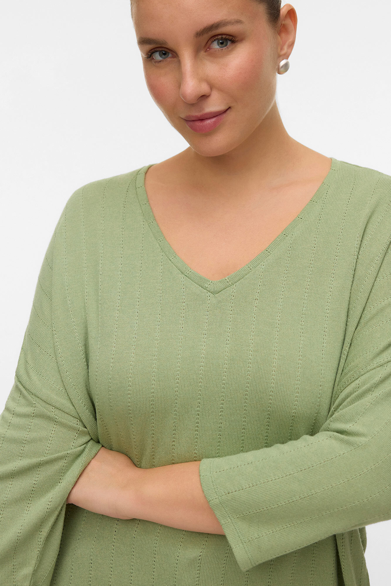 Vero Moda Curve T-shirt manga comprida tamanho grande