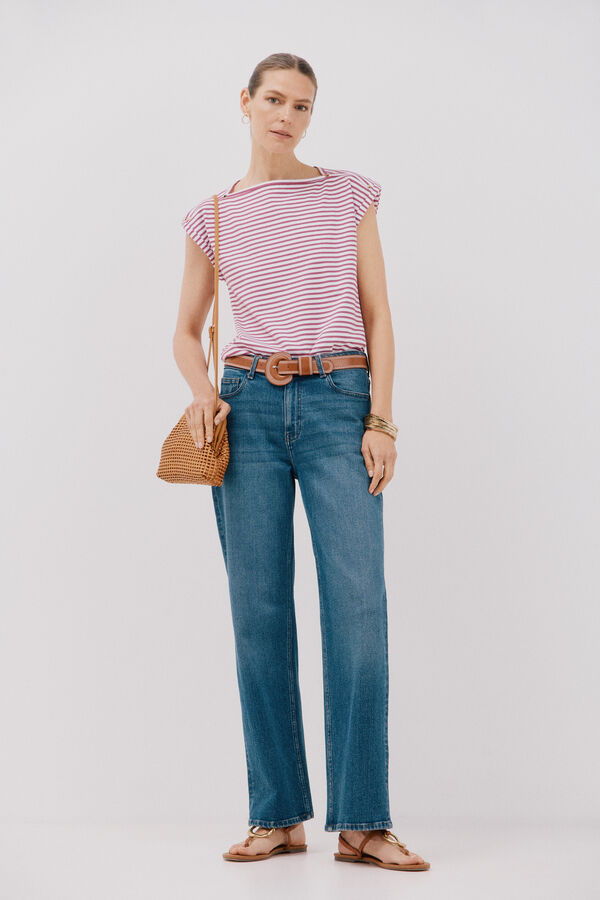 Cortefiel Basic sleeves t-shirt Multicolour
