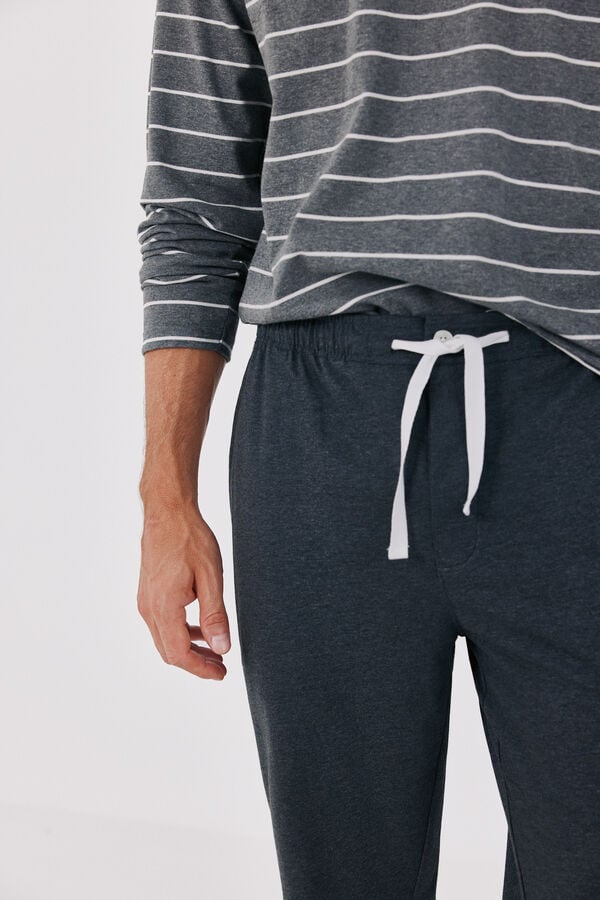 Cortefiel Jersey-knit pyjamas set Grey