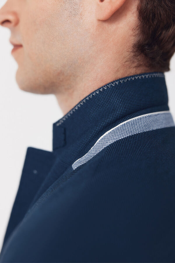 Cortefiel Jersey-knit blazer Blue