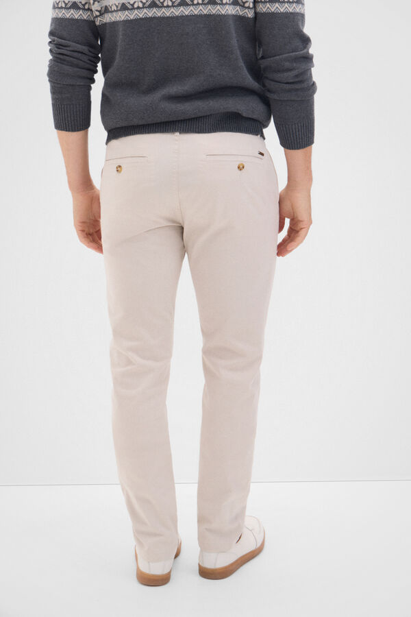 Cortefiel Slim fit chinos Ivory