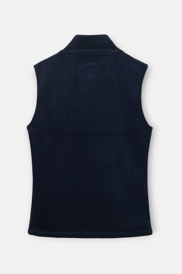 Silbon Colete de polar clássico Azul